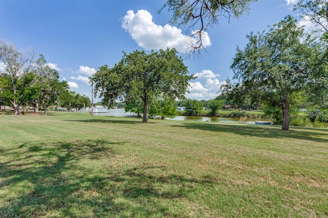 7219 Hickey Rd, Azle, TX 76020 - view of green lawn with a water view