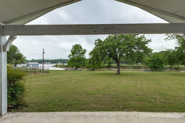 7219 Hickey Rd, Azle, TX 76020 - view of green lawn with a water view