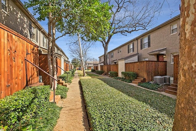 6324 Bordeaux Ave Unit 6324, Dallas, TX 75209 - view of yard featuring a residential view, fence, and cooling unit