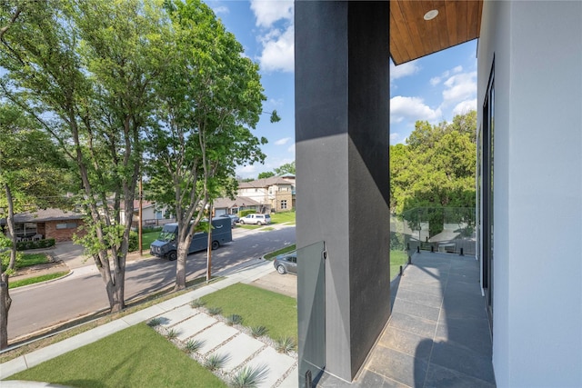 4218 Bonham St, Dallas, TX 75229 - entryway featuring a residential view and floor to ceiling windows