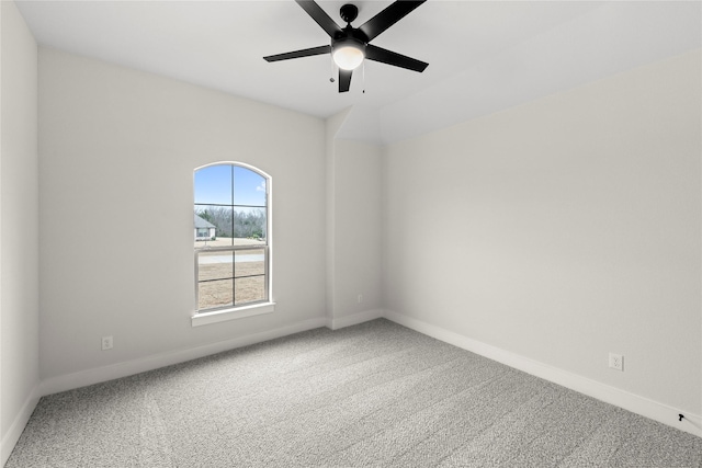 160 Waterview Dr, Gunter, TX 75058 - spare room featuring baseboards, carpet flooring, and a ceiling fan
