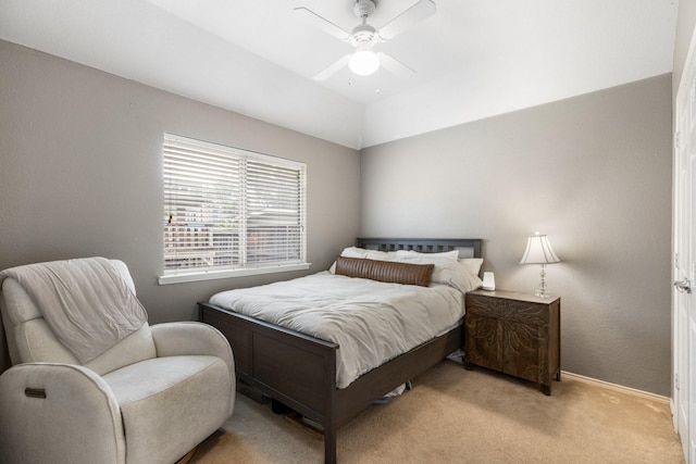 9836 Old Field Dr, Mckinney, TX 75072 - bedroom featuring light colored carpet, baseboards, and ceiling fan
