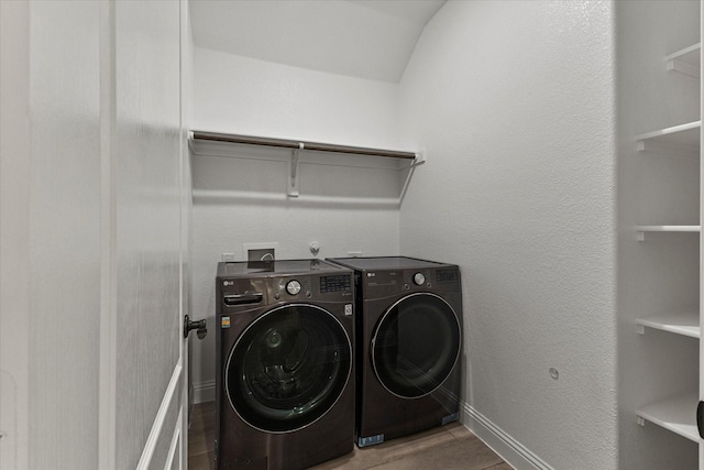 5010 Huffines Blvd, Royse City, TX 75189 - laundry room with baseboards, washer and dryer, and laundry area