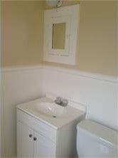 half bath with toilet and vanity