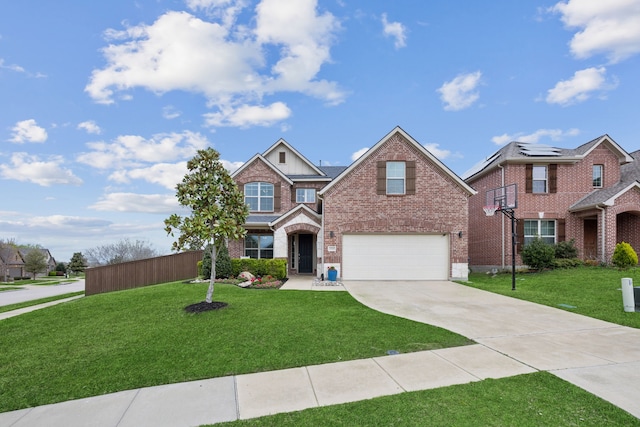 11516 Morrow Ln, Mckinney, TX 75071 - traditional home featuring brick siding, a garage, and driveway