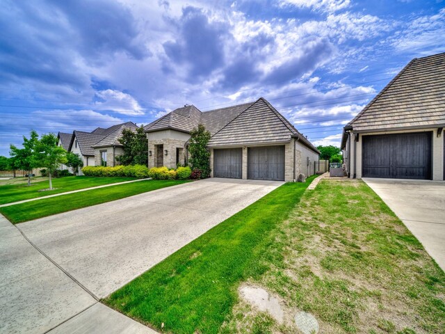 8505 Tierra Ct, Benbrook, TX 76126 - french country home with a front lawn