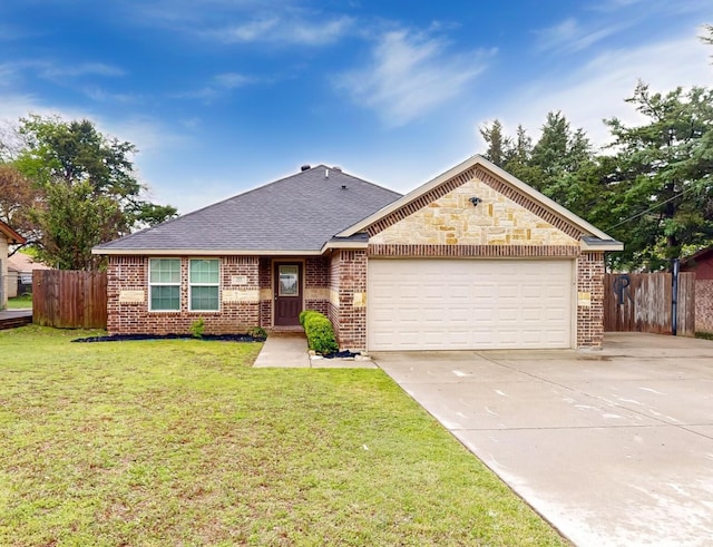 510 Springtime Dr, Cedar Hill, TX 75104 - view of front of house featuring brick siding, an attached garage, driveway, and roof with shingles