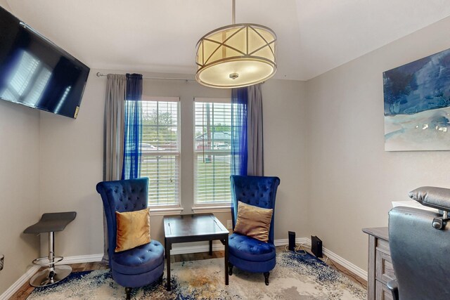 510 Springtime Dr, Cedar Hill, TX 75104 - sitting room featuring baseboards and wood finished floors