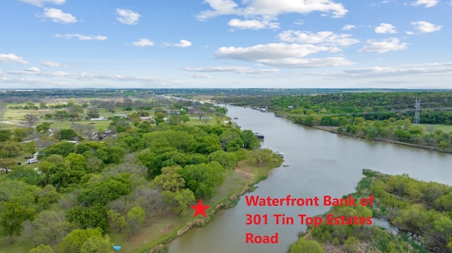 301 Tin Top Estates Rd, Weatherford, TX 76087 - drone / aerial view of a large body of water and a heavily wooded area