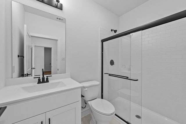 248 Diamond Dl, Lavon, TX 75166 - bathroom with toilet, a shower stall, and vanity