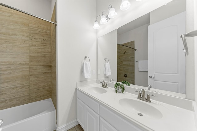 971 Abbott Ln, Allen, TX 75013 - full bathroom with double vanity and shower / bathtub combination