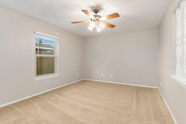 4248 Ireland Dr, The Colony, TX 75056 - spare room with ceiling fan, light carpet, and baseboards