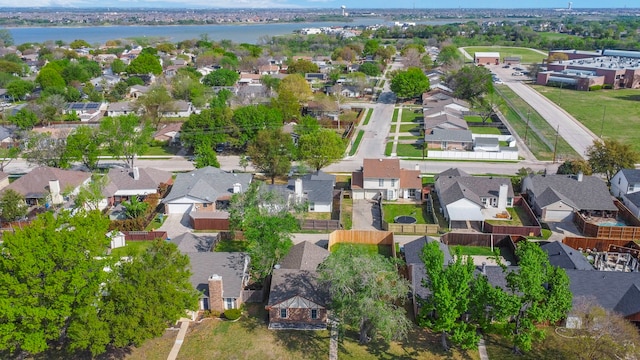4248 Ireland Dr, The Colony, TX 75056 - aerial view featuring a water view and a residential view