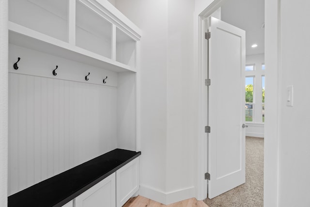 mudroom featuring baseboards