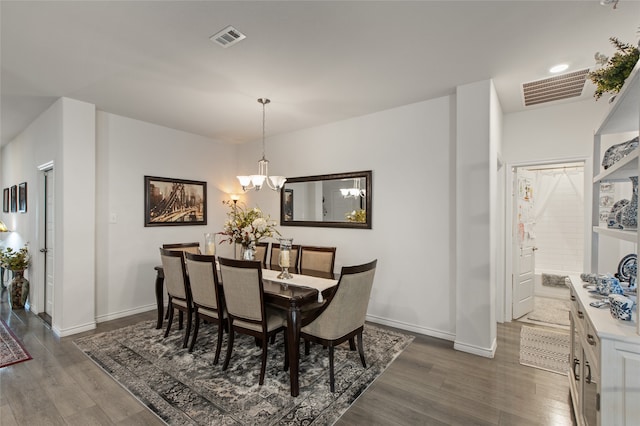 1703 Ratama Dr, Princeton, TX 75407 - dining space featuring dark wood-style flooring and a chandelier