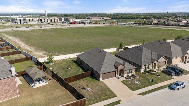 drone / aerial view with a residential view