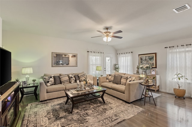 1703 Ratama Dr, Princeton, TX 75407 - living area featuring a ceiling fan and wood finished floors