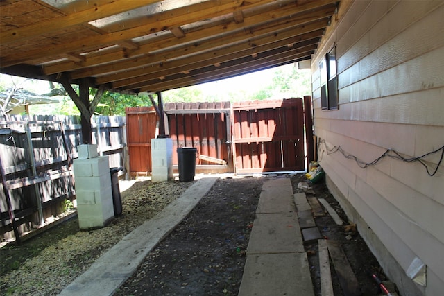 view of patio with fence
