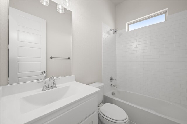 2413 Rams Horn, Waxahachie, TX 75167 - bathroom with vanity, toilet, and shower / bath combination