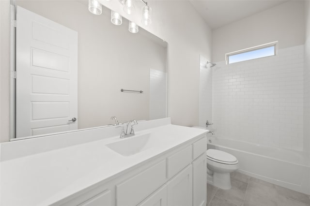 2413 Rams Horn, Waxahachie, TX 75167 - full bathroom with vanity, toilet, tile patterned flooring, and shower / bath combination
