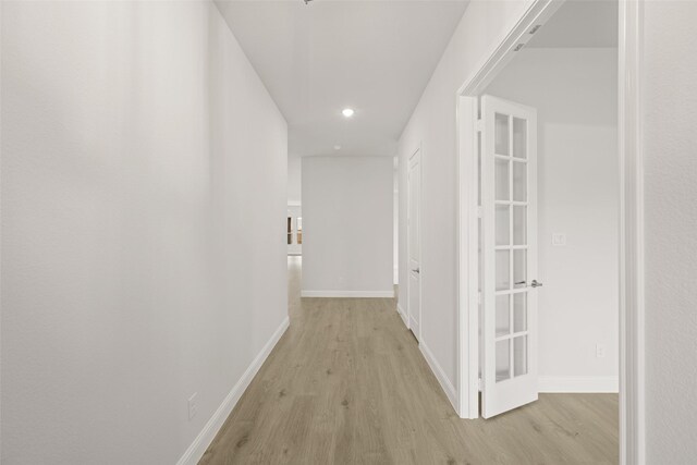 2297 High Plain Ln, Waxahachie, TX 75167 - corridor featuring light wood-style flooring, baseboards, and recessed lighting