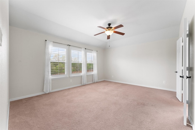 109 Joplin Dr, Mckinney, TX 75071 - empty room featuring baseboards, a ceiling fan, and light colored carpet
