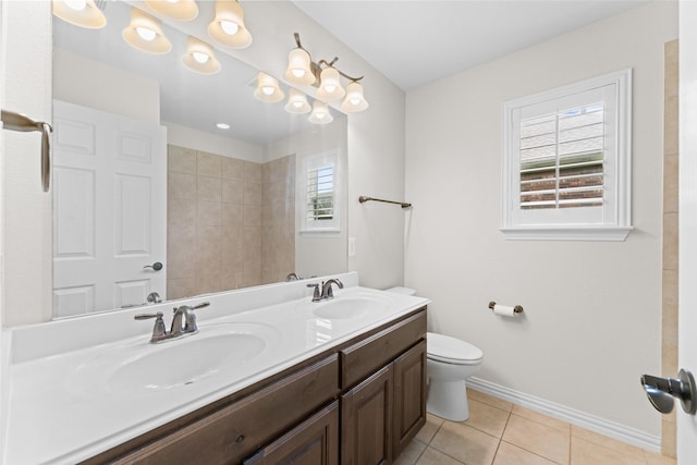 109 Joplin Dr, Mckinney, TX 75071 - full bathroom featuring tile patterned floors, baseboards, a sink, and toilet
