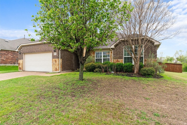 109 Joplin Dr, Mckinney, TX 75071 - view of front of property featuring a front yard, brick siding, and an attached garage