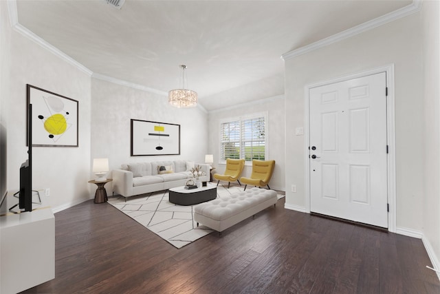 109 Joplin Dr, Mckinney, TX 75071 - living room with baseboards, crown molding, and wood finished floors