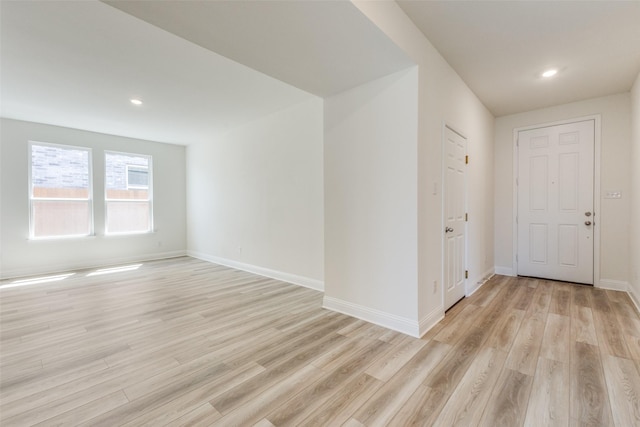 4050 Bedford Dr, Crandall, TX 75114 - spare room featuring baseboards, recessed lighting, and light wood-style floors