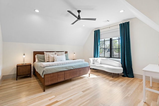 7158 Pasadena Ave, Dallas, TX 75214 - living area featuring light wood-style flooring, ceiling fan, recessed lighting, and baseboards