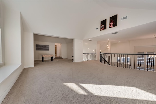 1108 Silverthorn Trl, Justin, TX 76247 - carpeted spare room featuring high vaulted ceiling
