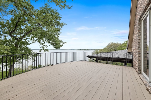 1190 Emerald Sound Blvd, Oak Point, TX 75068 - wooden deck with a water view