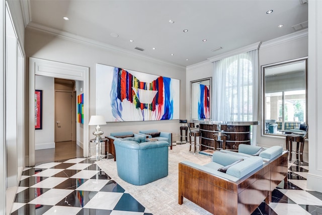 10989 Crooked Creek Dr, Dallas, TX 75229 - community lobby with crown molding and recessed lighting
