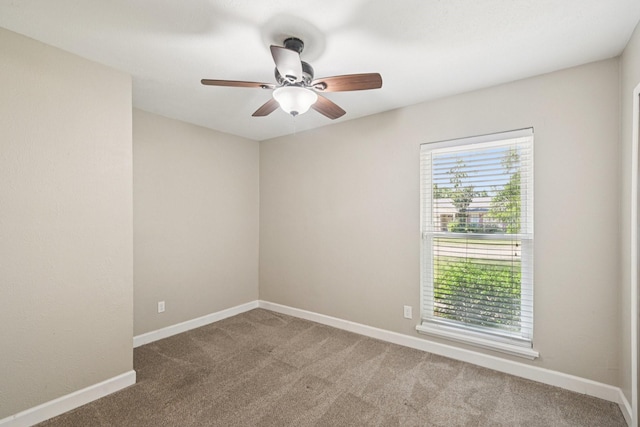 716 Meadow Mead Dr, Allen, TX 75002 - empty room featuring carpet floors, a ceiling fan, and baseboards