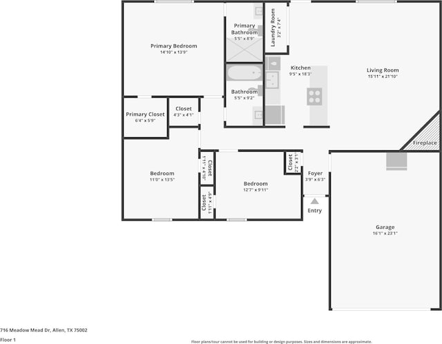 716 Meadow Mead Dr, Allen, TX 75002 - property floor plan