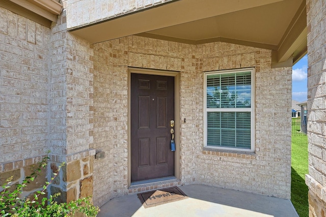view of exterior entry
