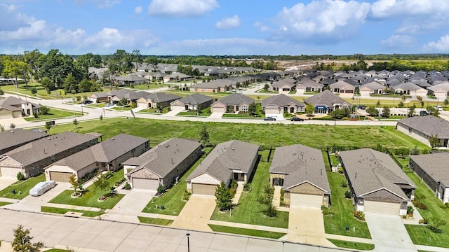 aerial view with a residential view