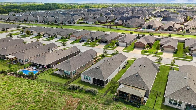 birds eye view of property featuring a residential view