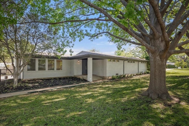 3848 S Drive, Fort Worth, TX 76109 - view of front of property with brick siding and a front yard