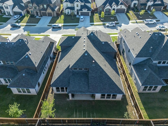 drone / aerial view with a residential view