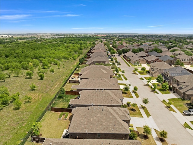 bird's eye view with a residential view