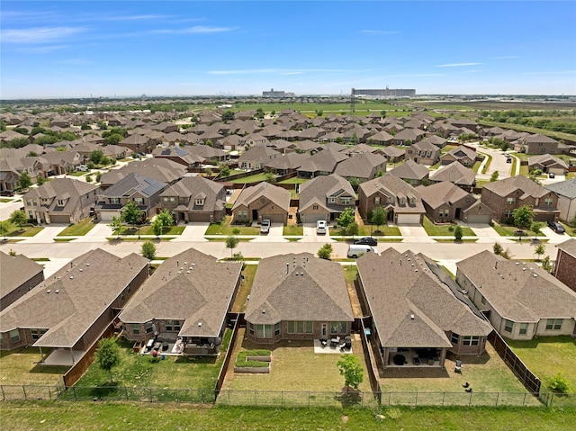 drone / aerial view with a residential view