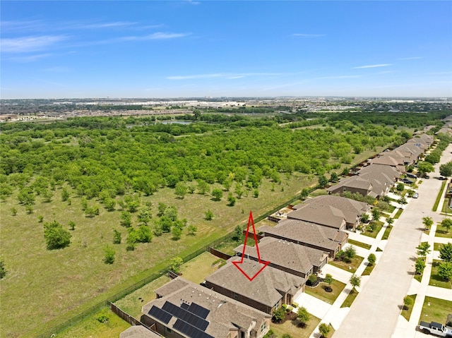 drone / aerial view with a residential view