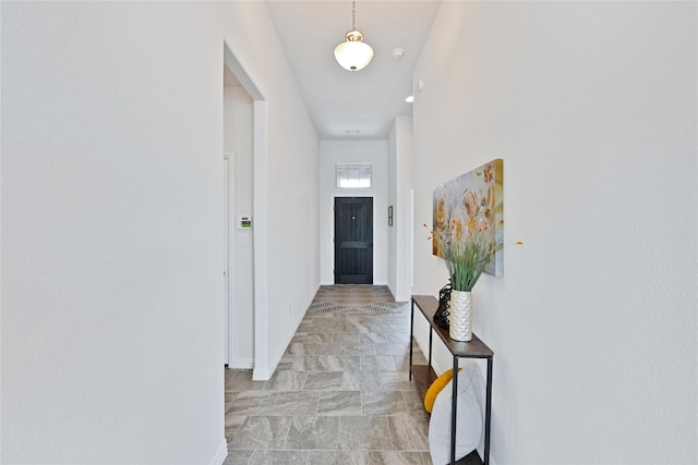 hallway with baseboards