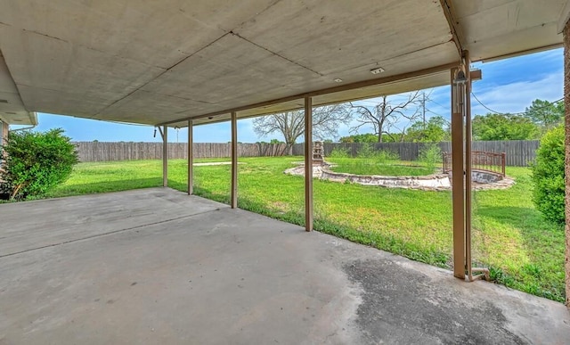 view of patio / terrace with a fenced backyard