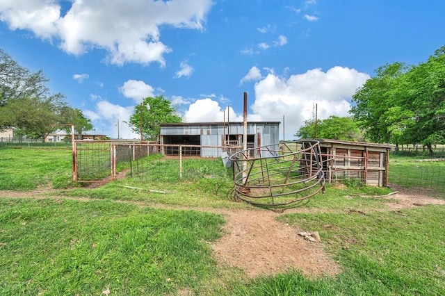 exterior space with an exterior structure and an outdoor structure