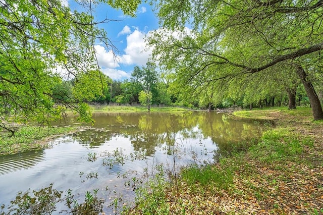 water view with a wooded view