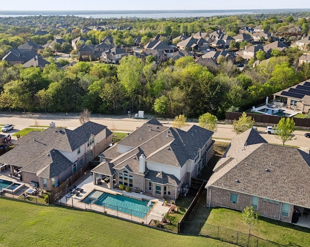 619 Southwestern Dr, Rockwall, TX 75087 - aerial perspective of suburban area featuring a pool area