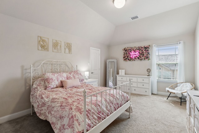619 Southwestern Dr, Rockwall, TX 75087 - bedroom featuring light carpet and lofted ceiling
